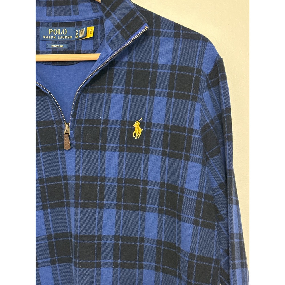 Polo Ralph Lauren Plaid 1/4 zip Pullover Sweater Womens S Timeless Preppy - Picture 6 of 8